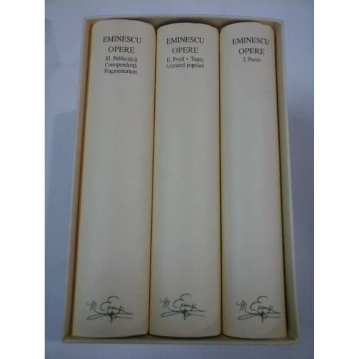 EMINESCU -OPERE- 1+2+3 -editia Academiei Romane EMINESCU -OPERE- 1+2+3 -editia Academiei Romane
